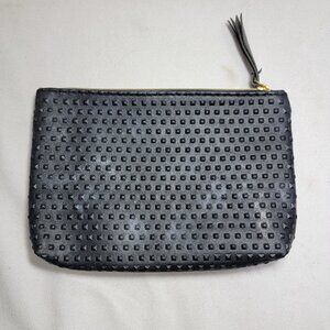 IPSY Black Diamond Patterned Zippered Cosmetics Bag Makeup Bag Only is pre-owned